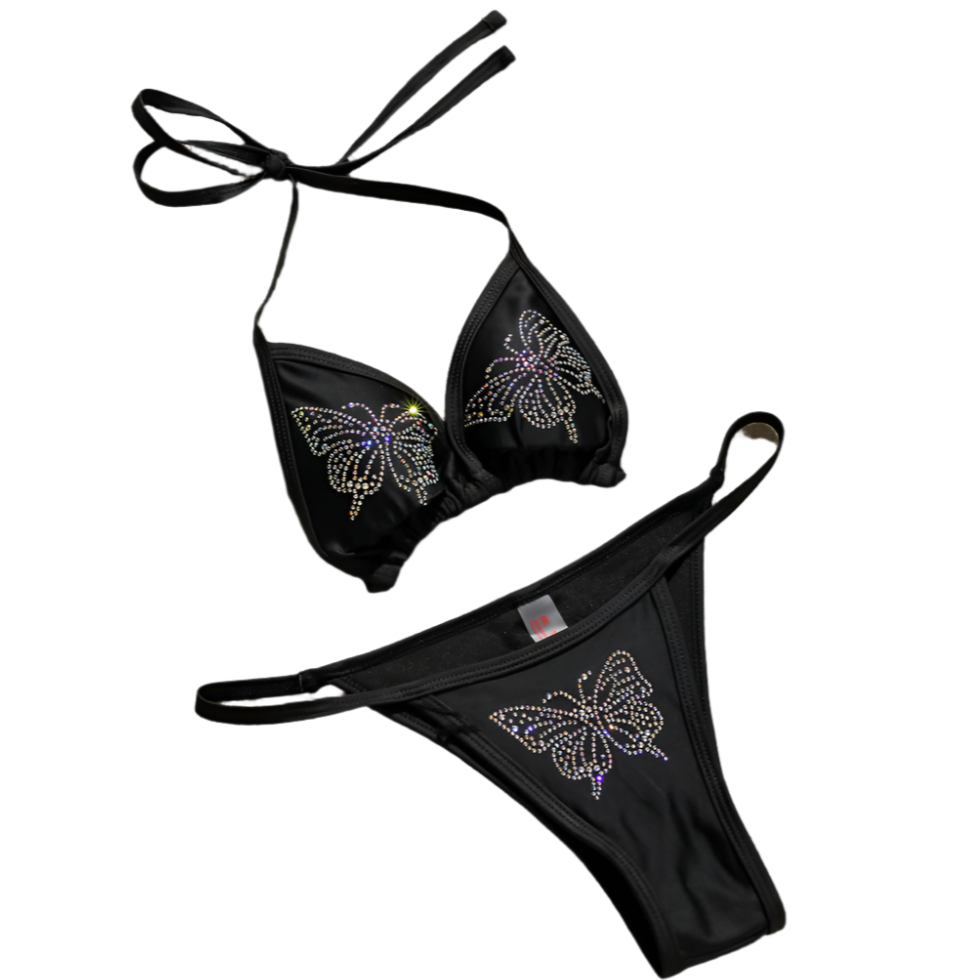 black Butterfly Alternative Bikini Set