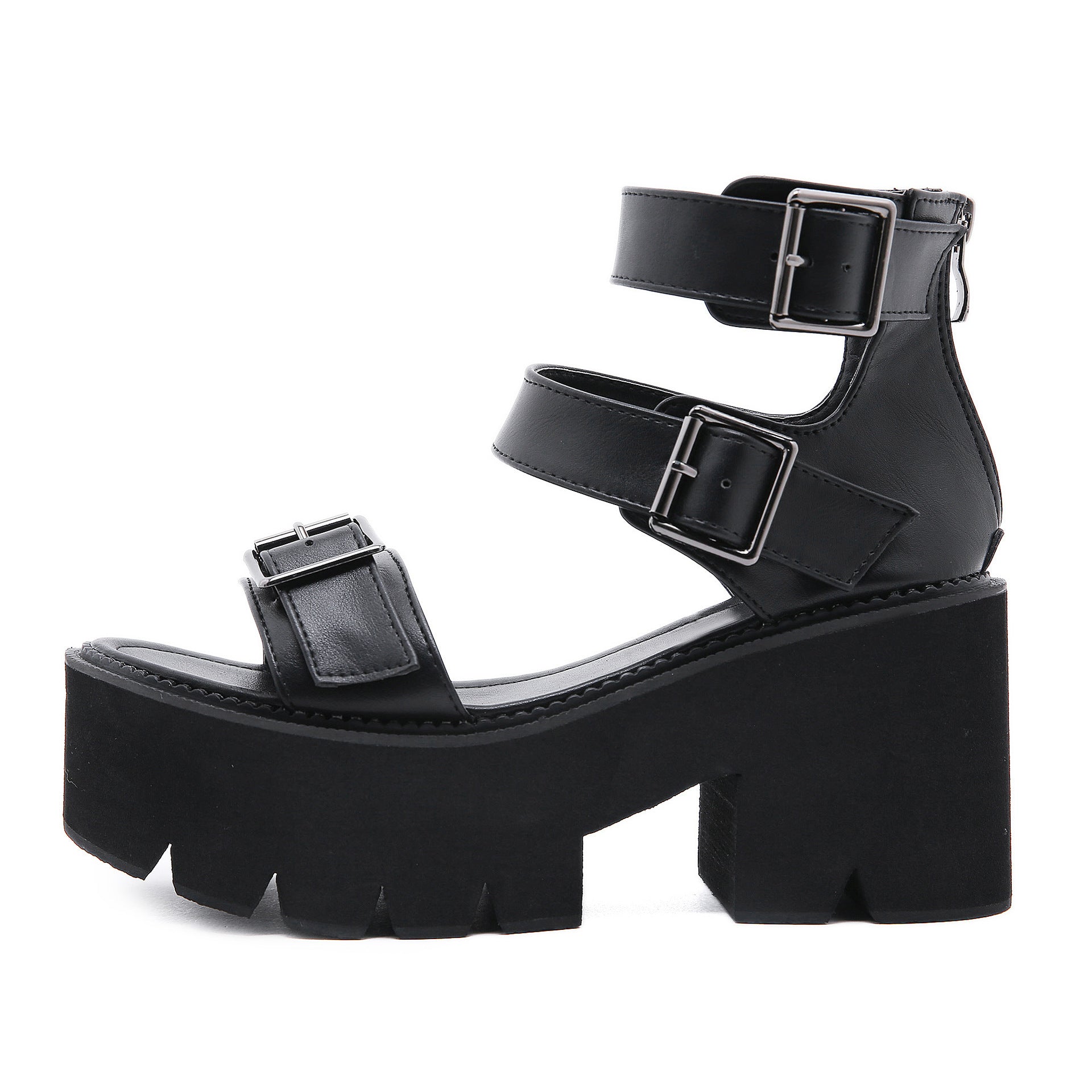 Chunky Gladiator Sandals Black