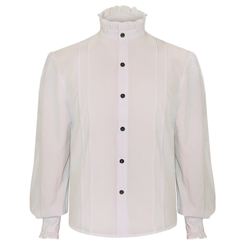 white Classic Gothic Shirt for Men