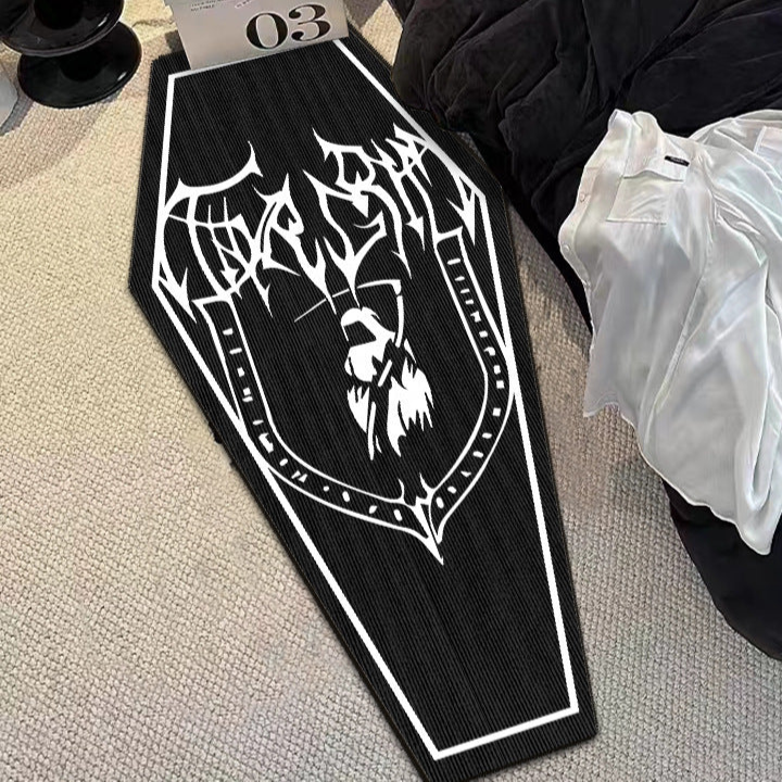Coffin Shaped Goth Letters Rug