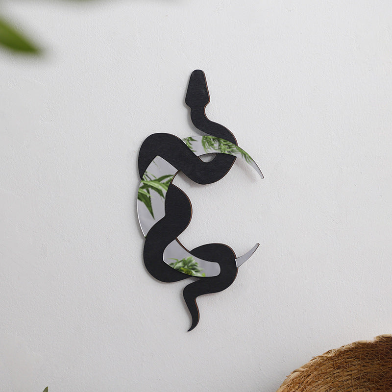 Crescent Moon Snake Wall Mirror