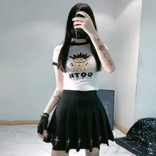 punk Cross Goth Pleated Skirt