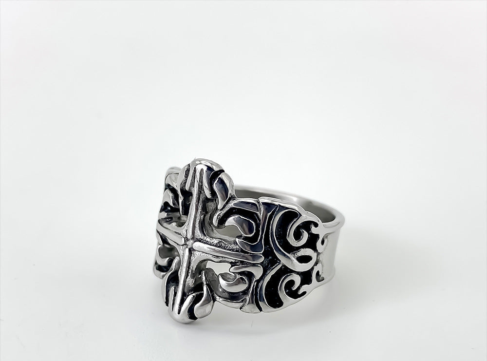 Gothic Cross Stainless Steel Ring
