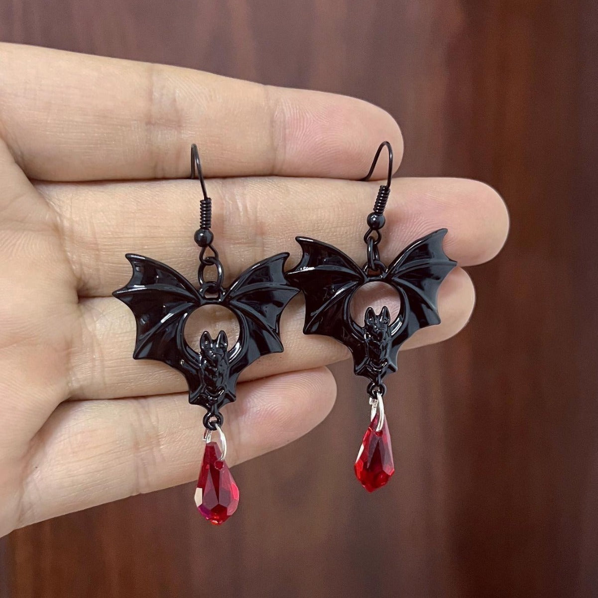 Crystal Bat Shaped Earrings for Women