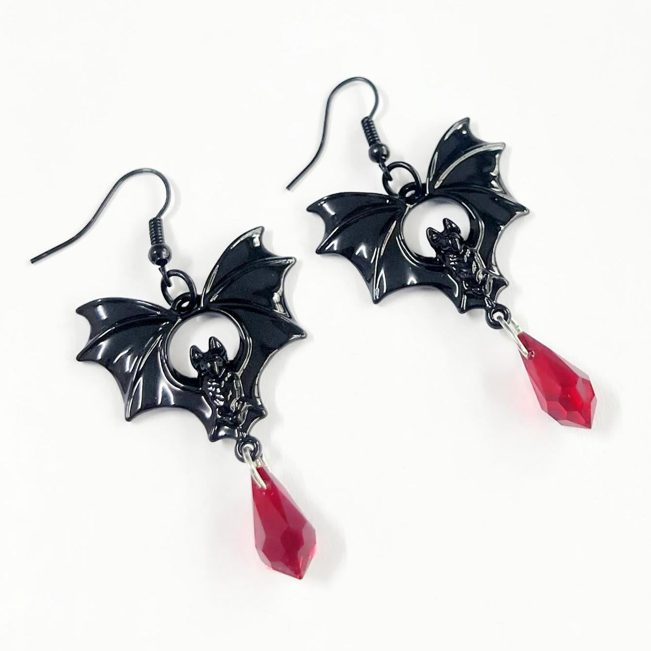 Crystal Bat Shaped Earrings for Women