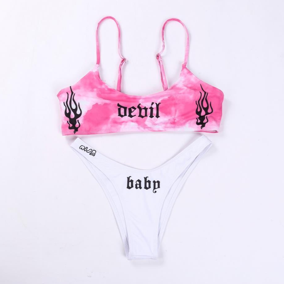 Devil Baby Hot Pink Bikini Set