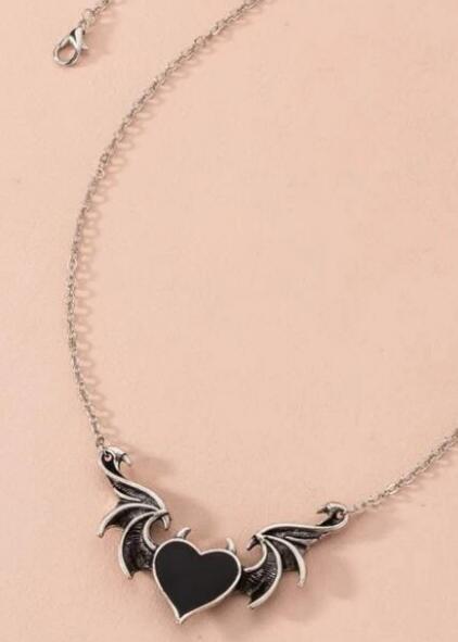 Devil Heart Wings Necklace