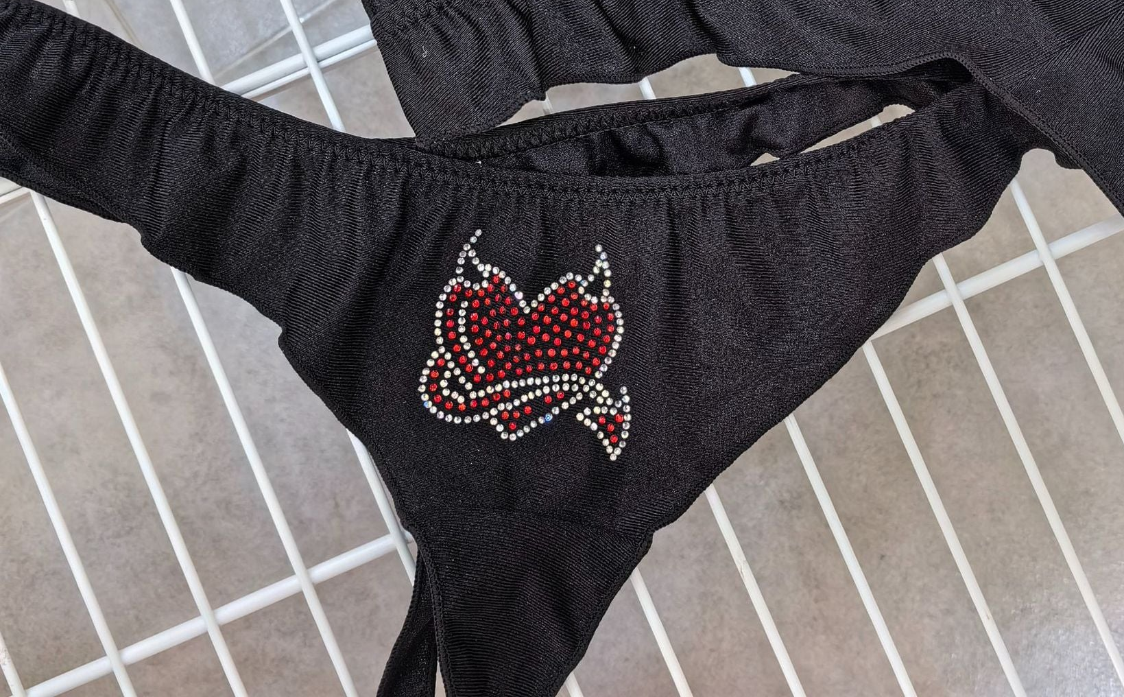 Devil Rhinestone Goth Panty