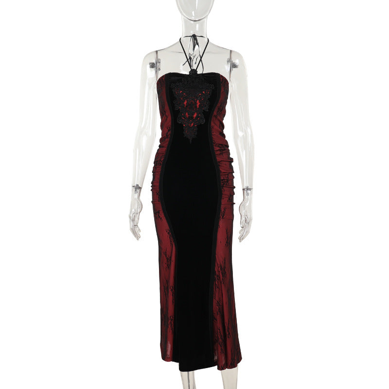 prom Embroidered Formal Goth Dress