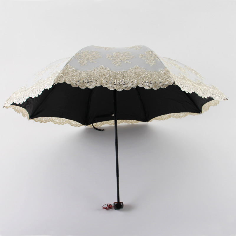 Embroidered Lace Parasol Gothic sun