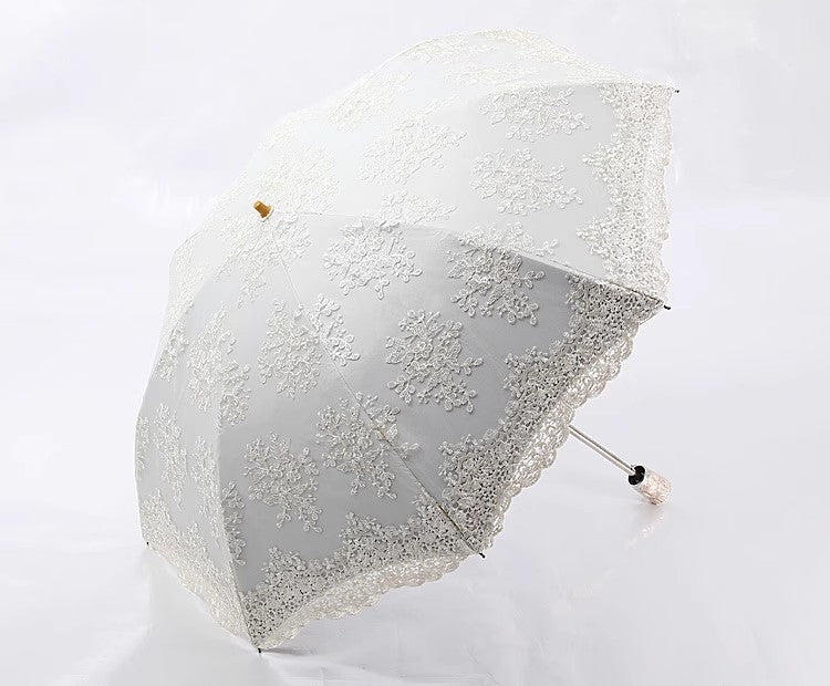 Embroidered Lace Parasol Gothic sun umbrella