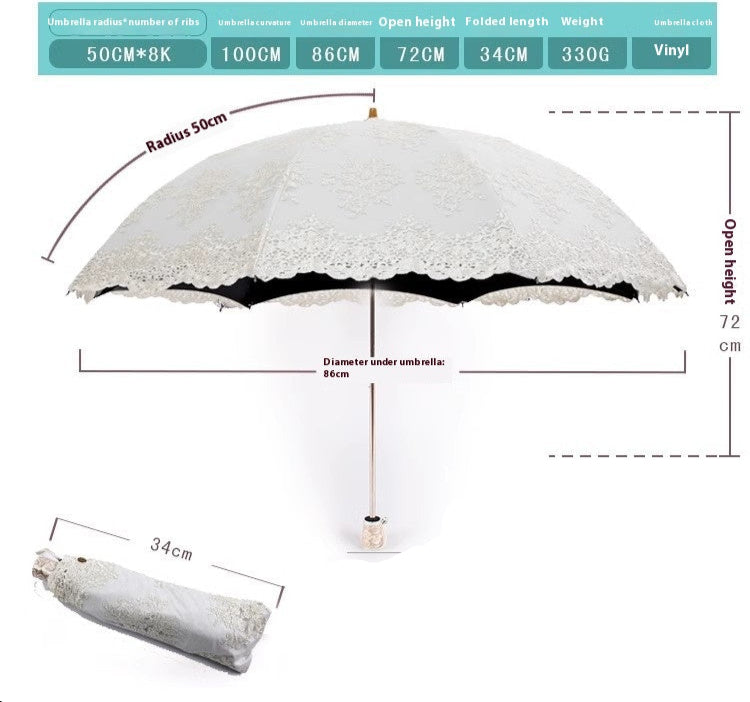 Embroidery Lace Parasol Gothic
