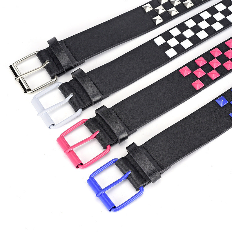 Emo Punk Checked Belt