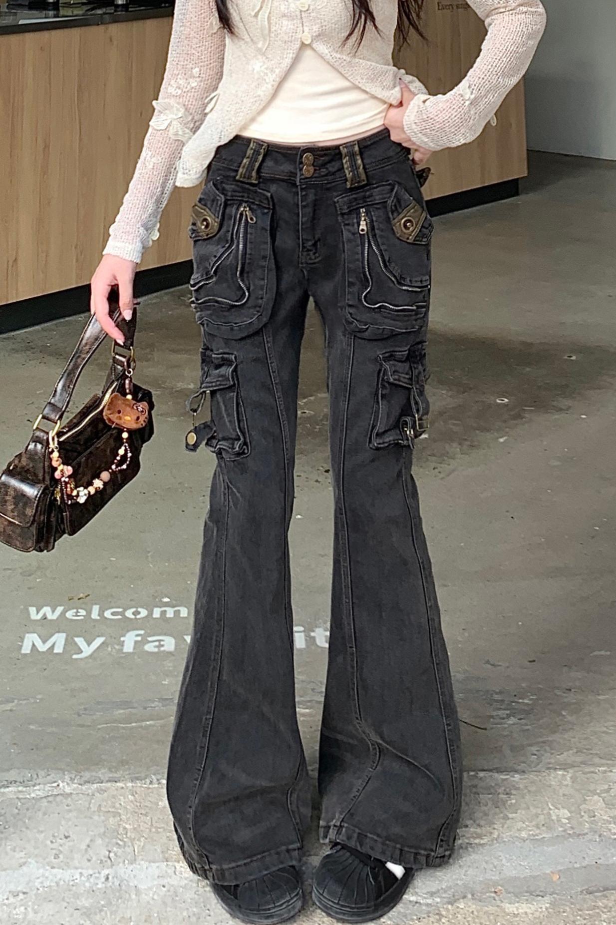 Faded Alternative Flared Jeans punk