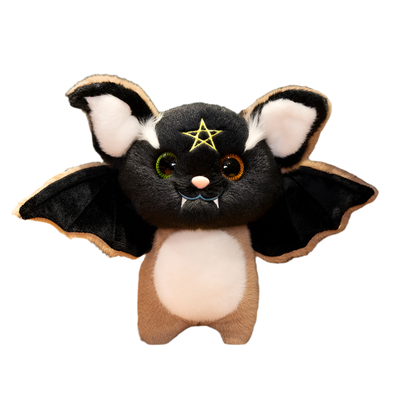 Pentagram Goth Bat Plushie Animal