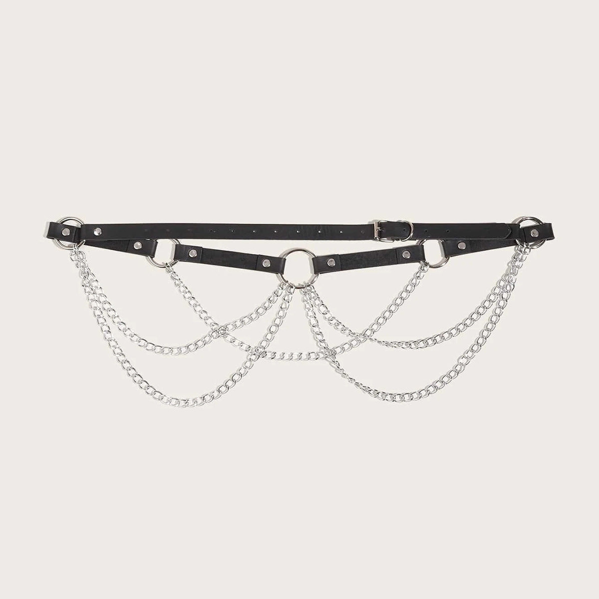 Goth Belt with hanging Chains Womens
