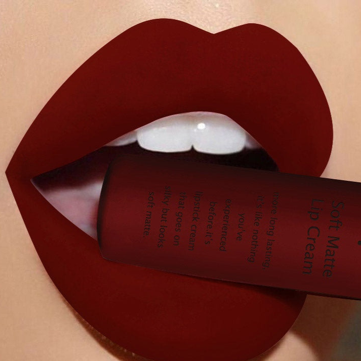 Goth Deep Red Lipstick Qibest Matte