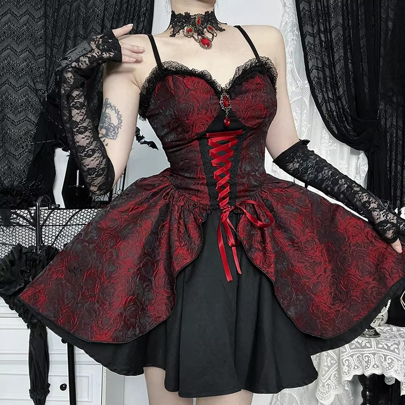 Goth Dress Red Color