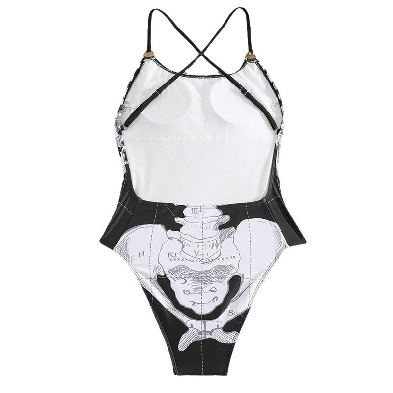 Gothic Full Body Skeleton Bathing Suit