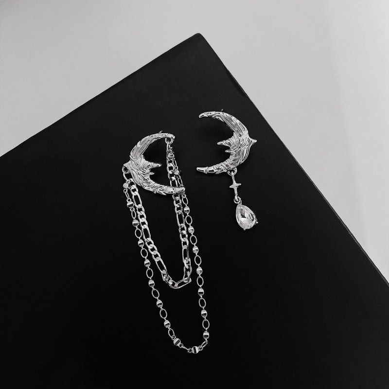 Goth Purple Heart Earrings for Women