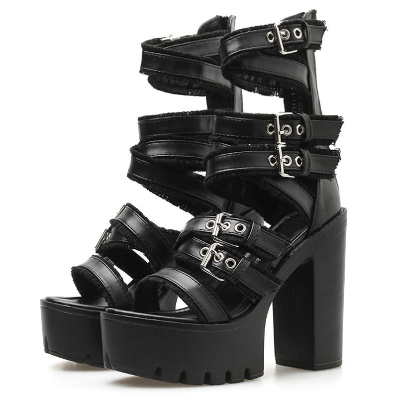 Goth High Heel Sandals