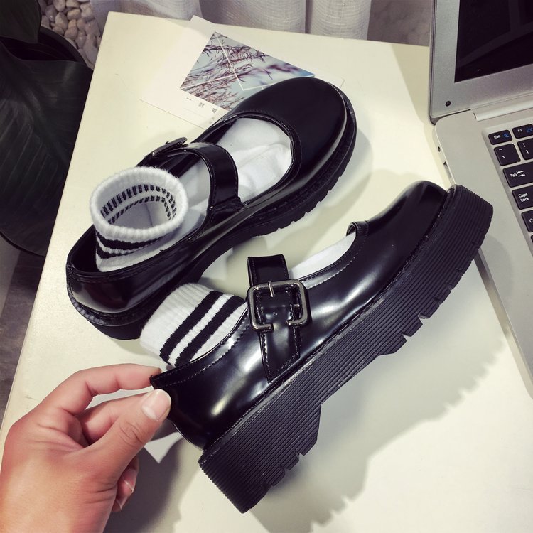 Goth Mary Jane Shoes Chunky Platforms