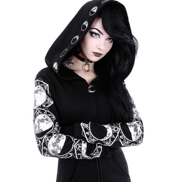 Goth Moon Hooded Jacket