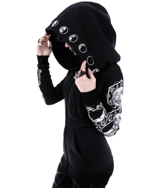 Goth Moon Hooded Jacket