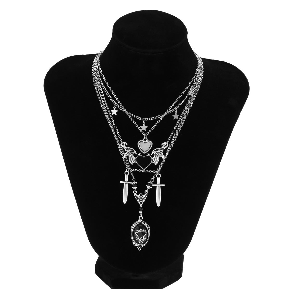 Goth Necklace Set 5 Pieces