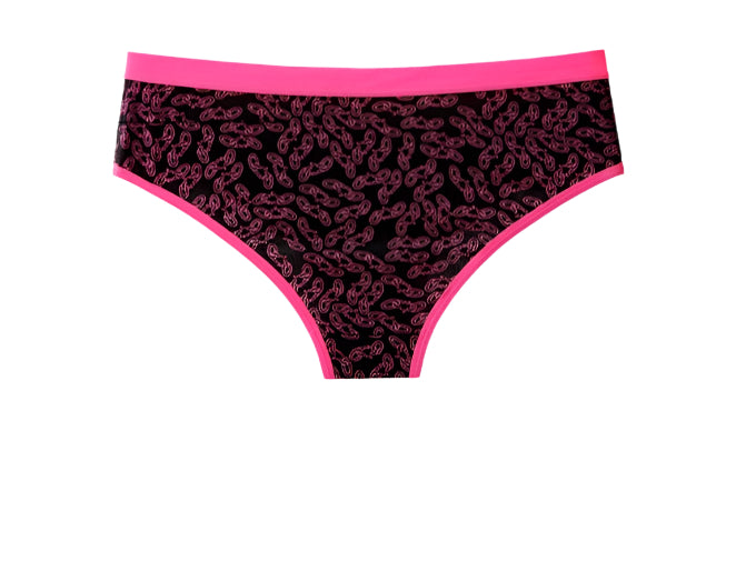 Goth Oasis Hot Pink Panties Chain Pattern