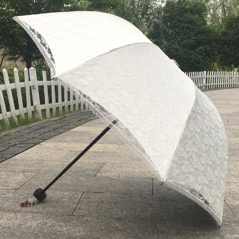 Large Goth Parasol Lace Sun Umbrella