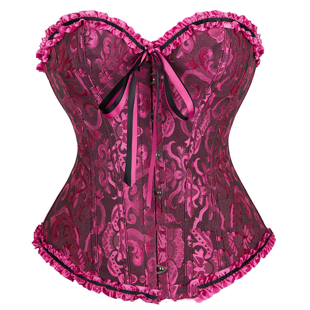 Goth Pink Corset Overbust