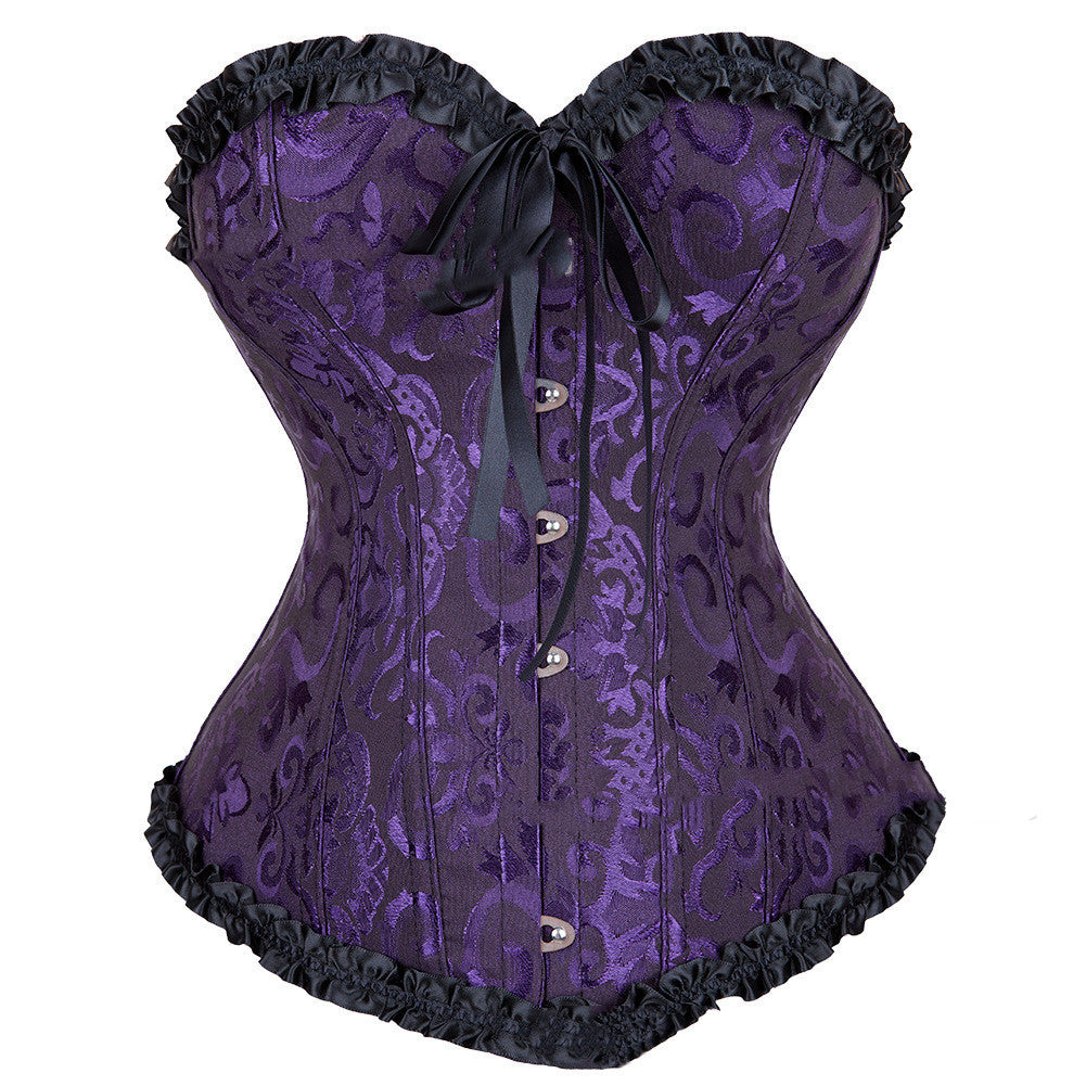 Goth Purple Corset Overbust