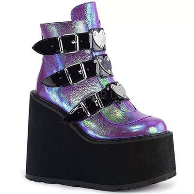 Goth Purple Platform Boots