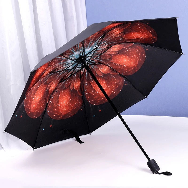 Goth Rose Black Umbrella