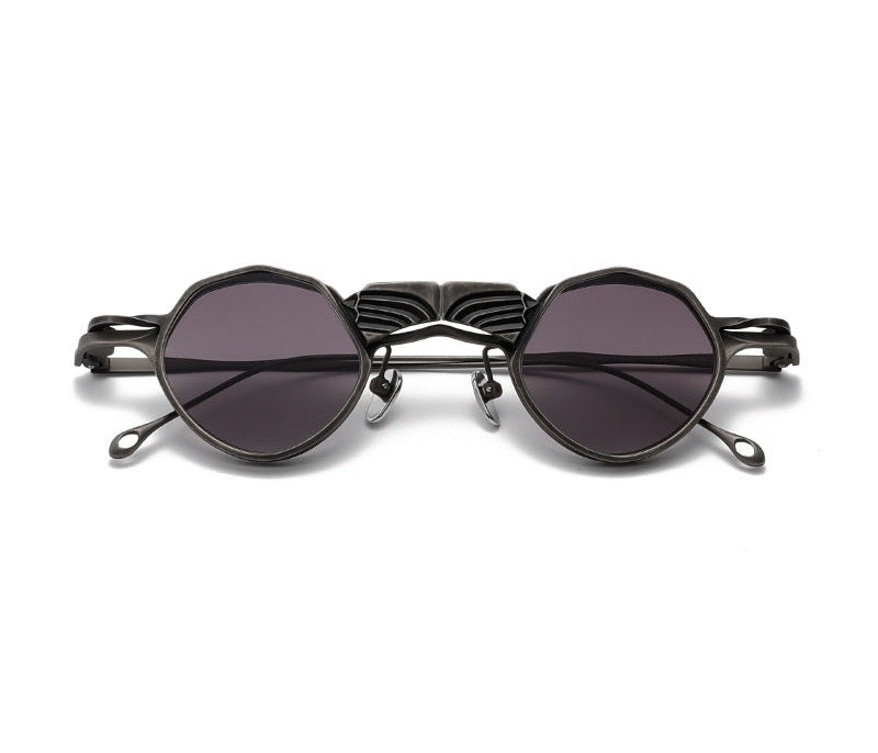 Goth Round Sunglasses Black