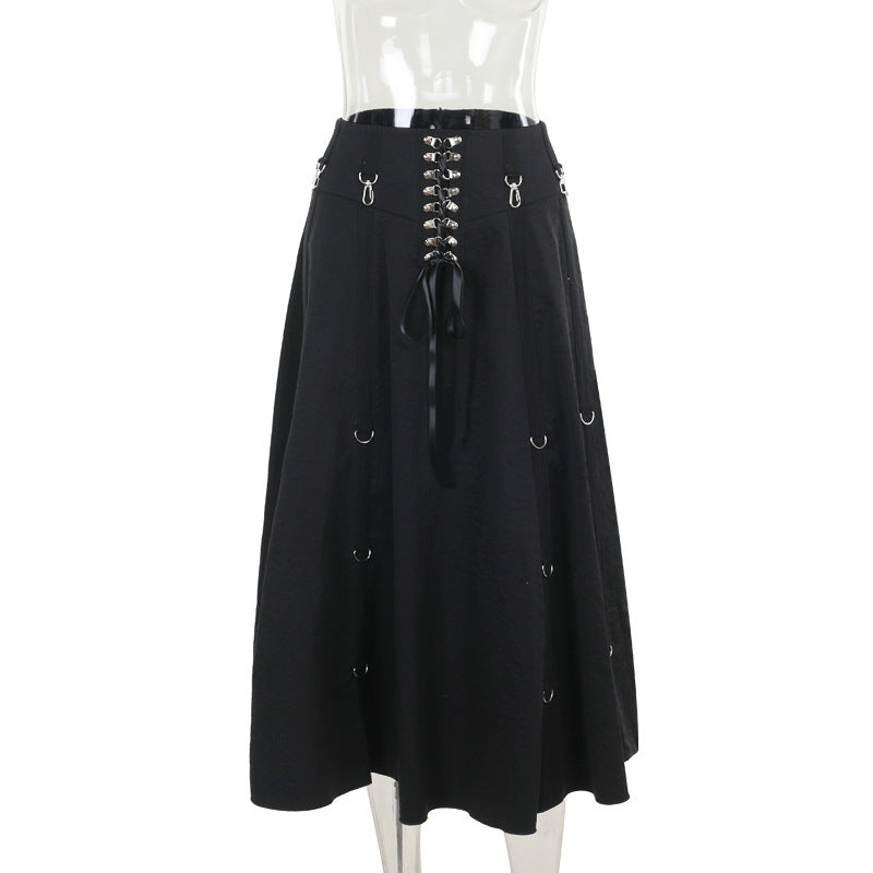 Goth Maxi Skirt with Hooks