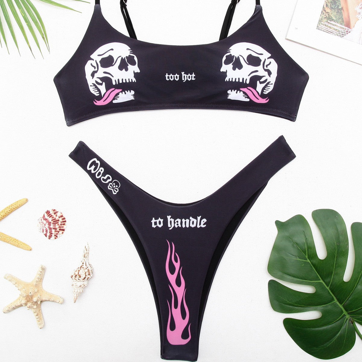 Goth Skull Bikini Set Too Hot To Handle
