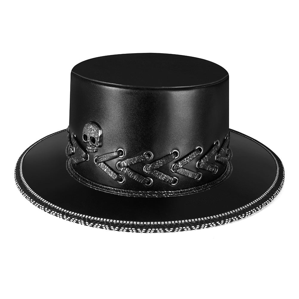 Goth Skull Black Hat