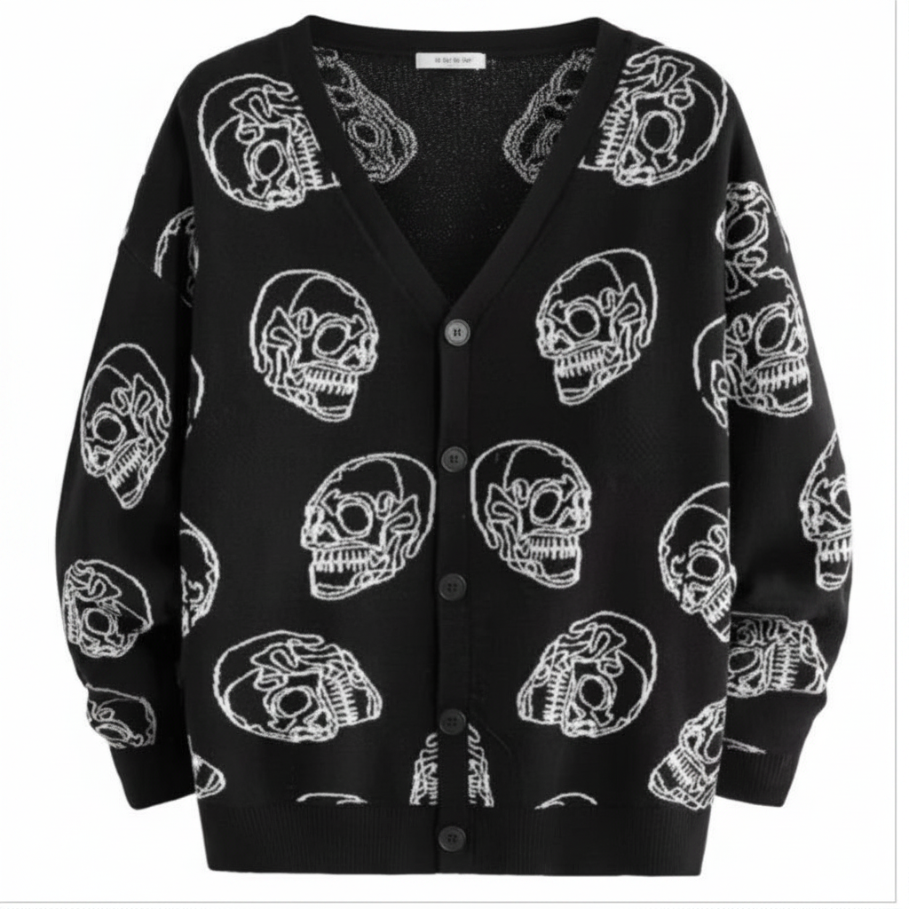 Goth Skull Cardigan