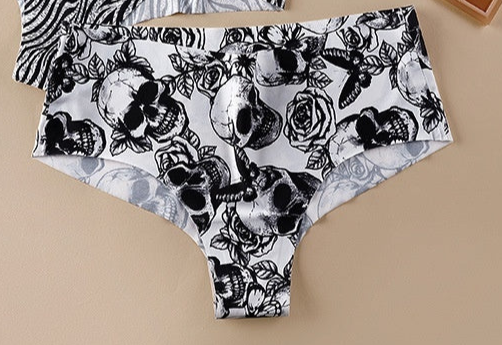 Gothic Skull Panties Womens