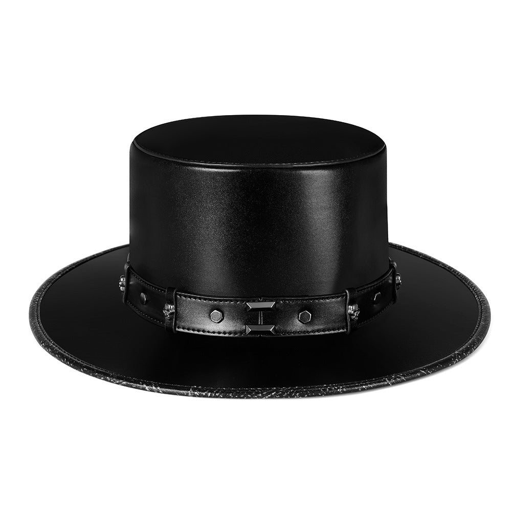 Goth Sun Hat Vegan Leather