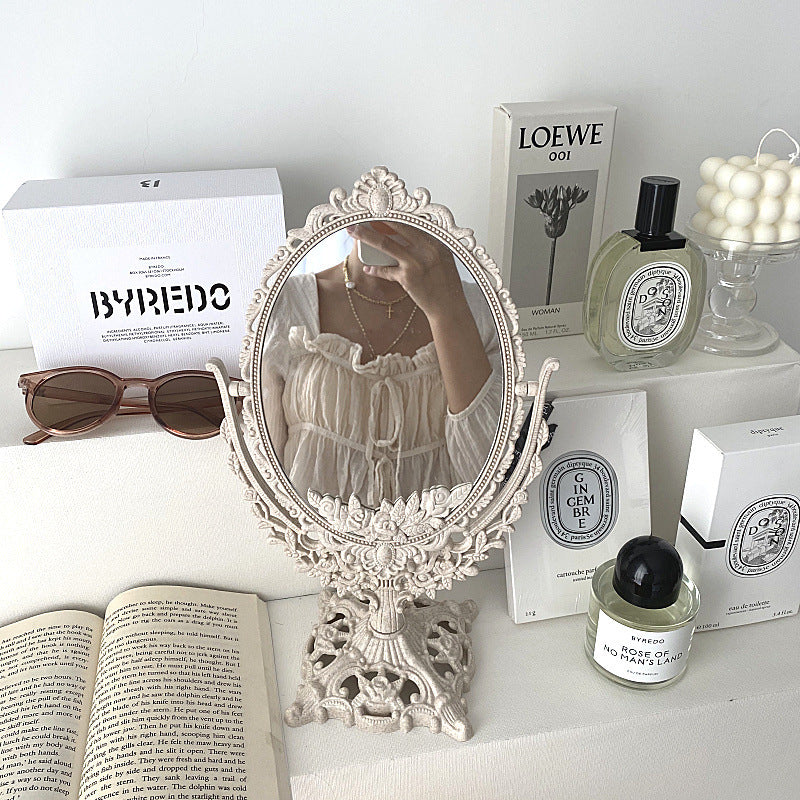 White Goth Victorian Makeup Mirror