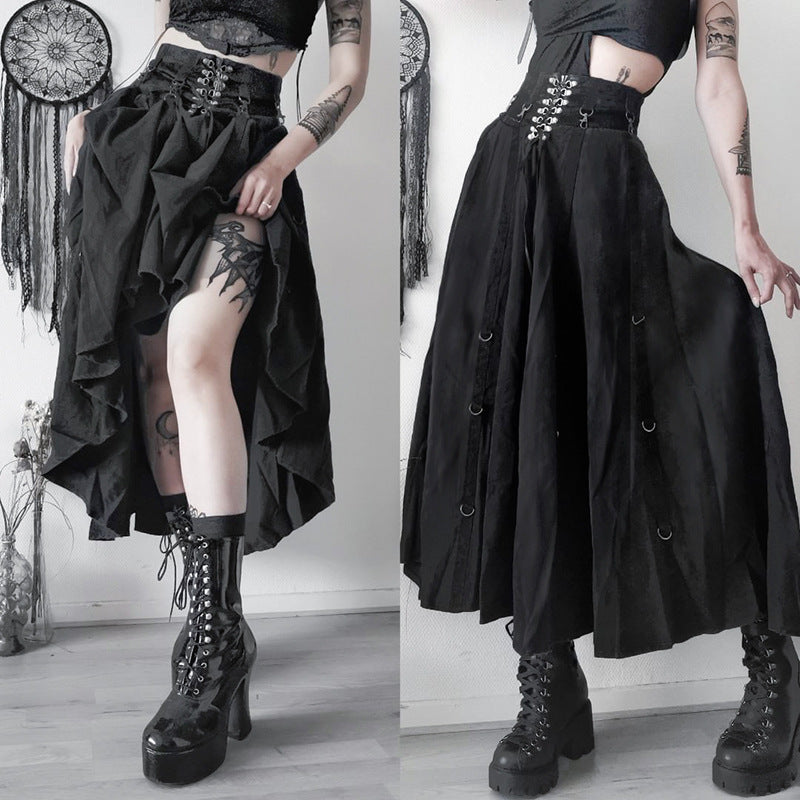 Goth Maxi Skirt with Hooks