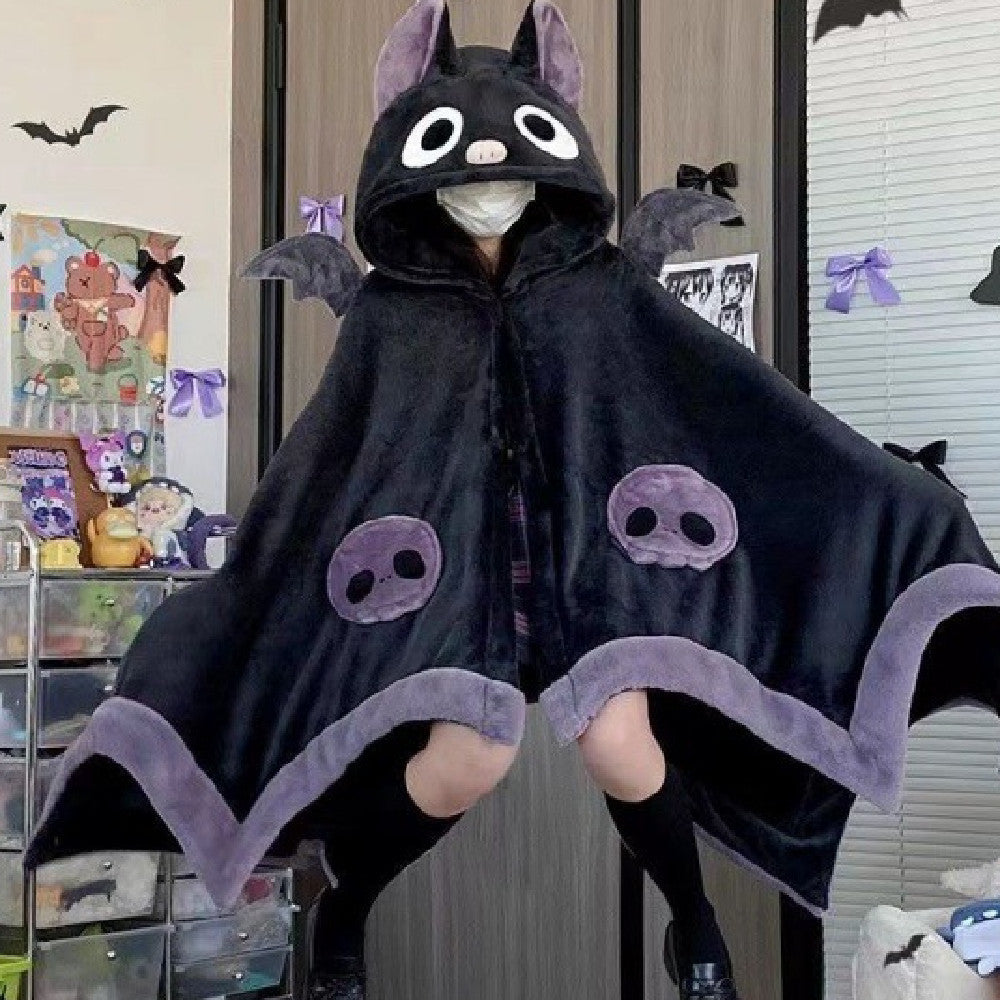 Gothic Bat Pajama One Piece Onesie Blanket
