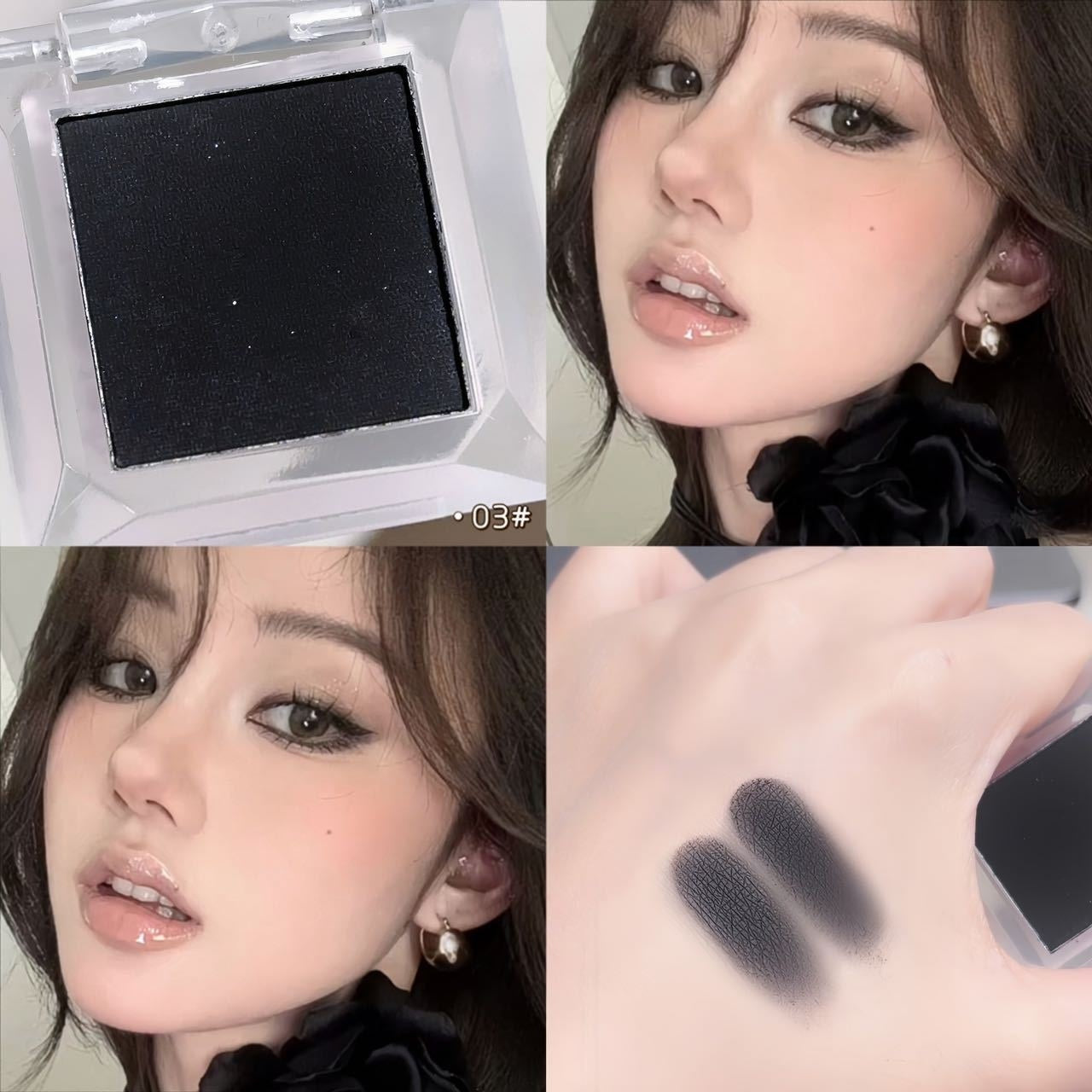 Gothic Black Eyeshadow Matte Long Lasting