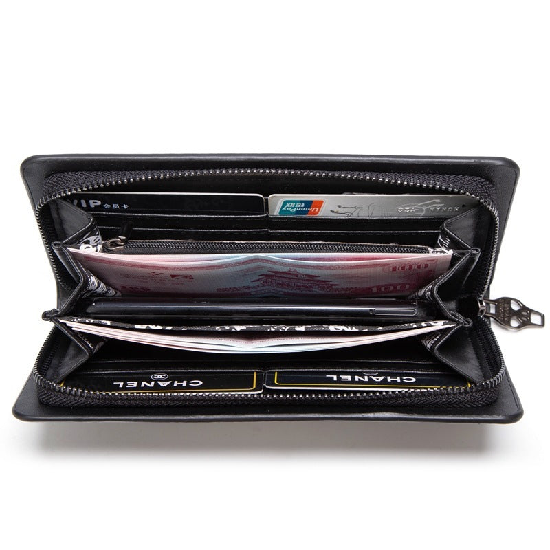 Gothic Black Skull Wallet with Clutch holder