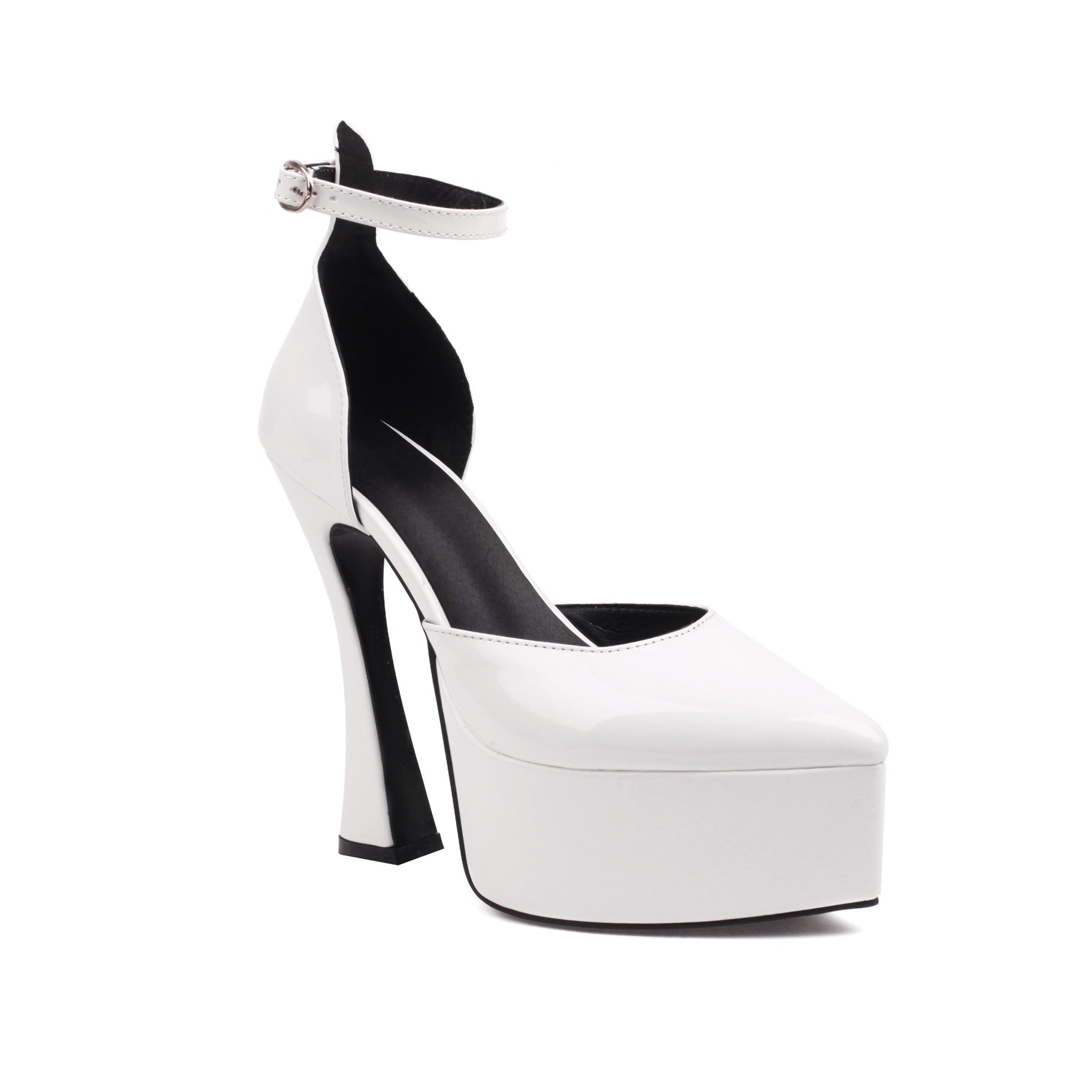 Gothic Chunky Heels Pointed Toe Womens