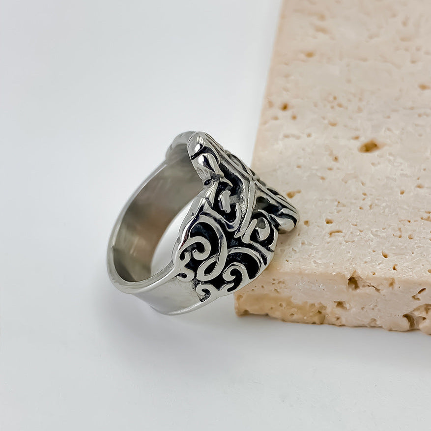 Gothic Cross Stainless Steel Ring