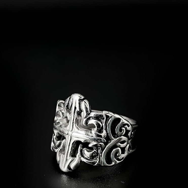 Gothic Cross Stainless Steel Ring